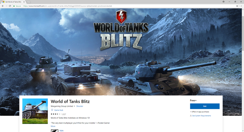 Installing World of Tanks Blitz with Windows 10