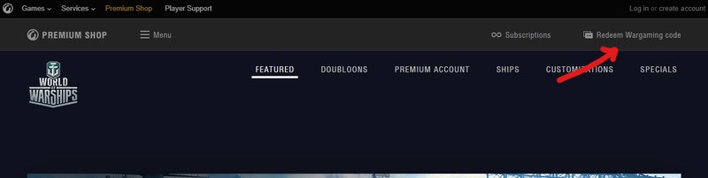 wargaming redeem codes na world of warships