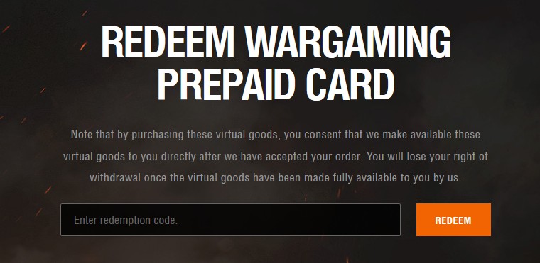 what is the new world of warships redeem code for