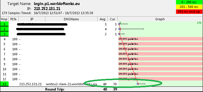 pingplotter trace